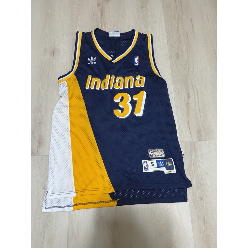 Adidas Hardwood Classics Reggie Miller Indiana Pacers NBA Jersey Men's Small